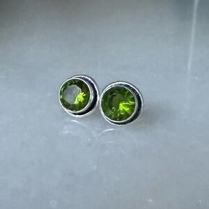 NWOT Sundance Leto Earrings, Peridot, Sterling Silver